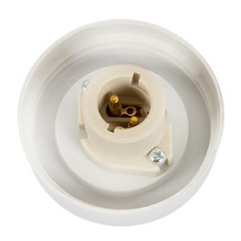 Radiant RE306W 6in Fibre Glass Gallery and Porcelain Holder B22 Econo White