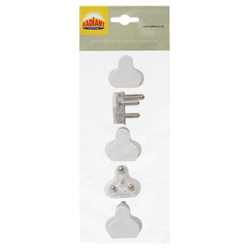 Radiant RE330W Plug Top 16A 3 Pin (5 X Prepack) White