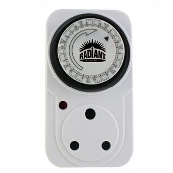 Radiant RE348 Mechanical Timer Switch Weekly White and Black