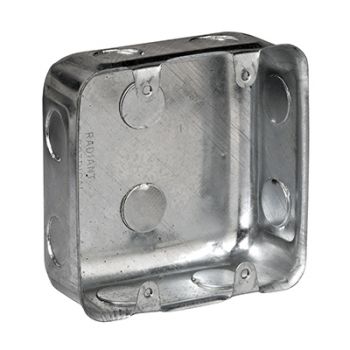 Radiant RE376 Wall Box 100x100mm galvanised Silver
