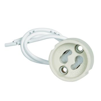 Radiant RE482 Lampholder Ceramic 240V - GZ10 with 150mm lead White