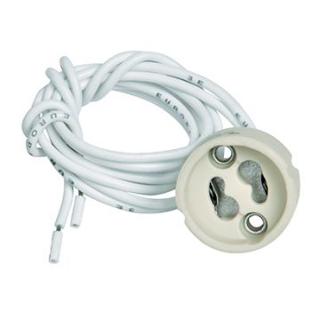 Radiant RE483 Lampholder Ceramic Silicon with 500mm lead White