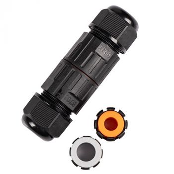 Radiant RE561 IP68 Connector LV Cable resin 2.5mm Screw it large Black