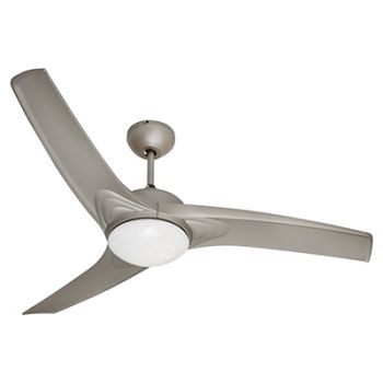 Radiant RF219STM Mach One Ceiling Fan with Light and Remote Non Dimmable Satin Titanium