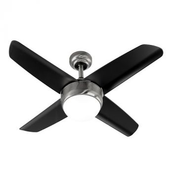 Radiant RF41B Rush Ceiling Fan 4 Blades Pull Switch Matt Black Motor Power 50W AC
