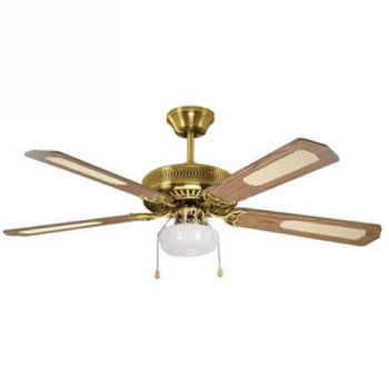 Radiant RF8AB, RF8W Rattan Ceiling Fan with Light 1x60W E27 (Multiple Colours/Finishes)