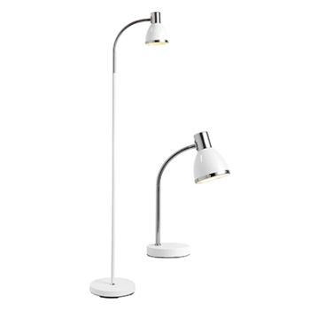 Radiant RFL20 Floor and Table Light Twin Pack Chrome and White Set