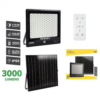 Radiant RFS75 Solar Floodlight and Remote LED 3000lm 6500K