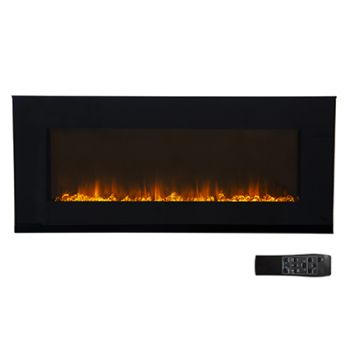 Radiant RHE6 Fireplace Decorative Flat Indoor with Diamonds 1800W 230V Black