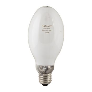 Radiant RLD60 HPS elliptical internal ignitor - 70w E27 High pressure sodium elliptical - coated