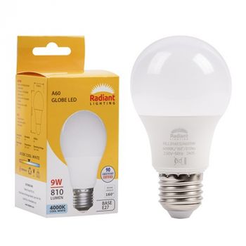 Radiant RLL014ES A60 9w LED E27 4000K