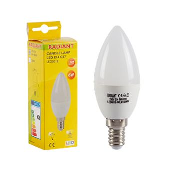 Radiant RLL018 LED 7W Candle Frosted E14 3000K Energy saving