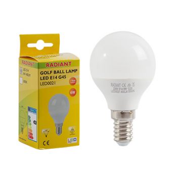 Radiant RLL021 LED 7W Golf ball Frosted E14 5000K Energy saving