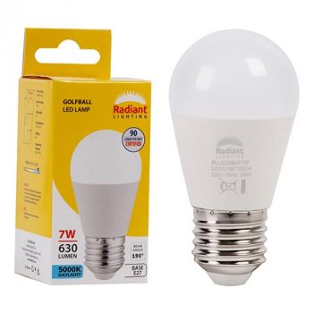 Radiant RLL022 LED 7W Golf ball Frosted E27 5000K Energy saving White