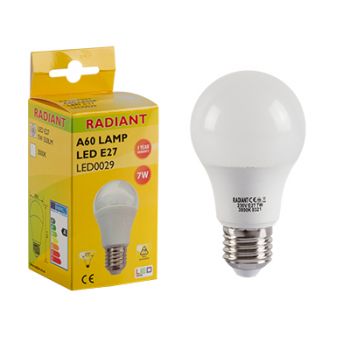 Radiant RLL029 LED 6W A60 Frosted E27 3000K Energy saving