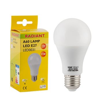 Radiant RLL031 LED 12W A60 Frosted E27 5000K Energy saving