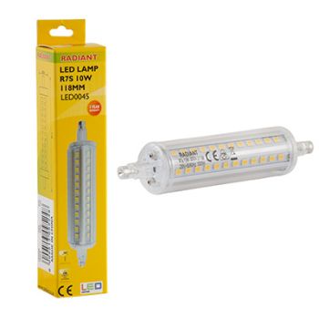 Radiant RLL045 LED R7S Clear (Qi) 10W – 118mm 3000K Energy Saving