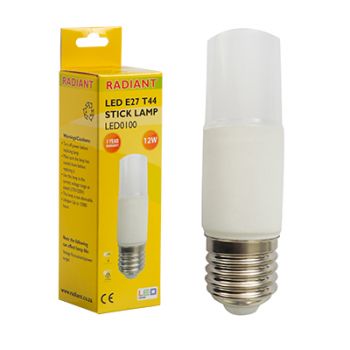 Radiant RLL100ES LED 12W E27 Frosted T44 Stick Lamp 3000K