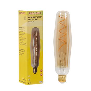 Radiant RLL115 LED Filament 8W E27 2200K 57X240mm Amber