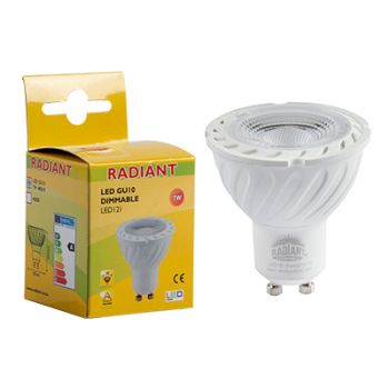 Radiant RLL121CW LED GU10 7W COB 4000K Dimmable 500LM Energy saving