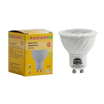 Radiant LED122-CE LED GU10 7W COB 3000K Dimmable 470LM Energy saving