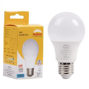 Radiant RLL203ES A60 6w LED E27 6500K
