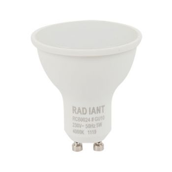 Radiant RLL280 LED Gu10 5W 4000K Non-Dim 4 Pack