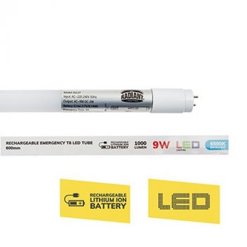Radiant RLL37 Rechargeable T8 Tube 9w LED G13 6500K 600mm
