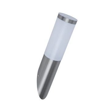 Radiant RO218 Slate Plain Wall Light Outdoor Stainless Steel E27 1x40w IP44 Satin Chrome