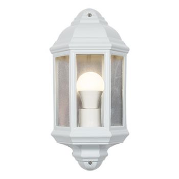 Radiant RO238W Wall Light Outdoor Small Half Lantern 1xE27 White
