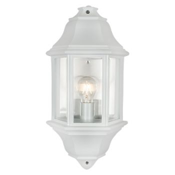 Radiant RO239W Wall Light Outdoor Medium Half Lantern 1xE27 White