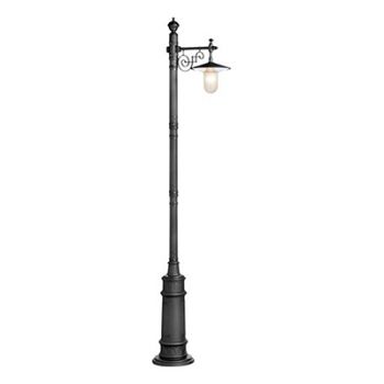 Radiant RO258 Pole Light 240V - Rhine 1-Light - Outdoor Black