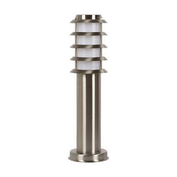 Radiant RO283 Slate Grid Bollard Outdoor 450mm 1xE27 Stainless Steel