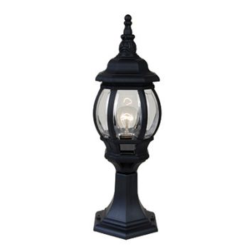 Radiant RO296 Pillar Outdoor Lantern Black 1xE27