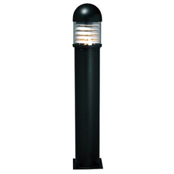 Radiant RO398 Outdoor Louvre Bollard Light Aluminium 1xE27 Black