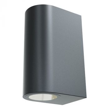 Radiant RO423 Ombra Outdoor Wall Light Round Black LED 2x7w