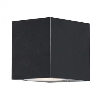 Radiant RO430 Bue Square Up or Down Outoddor Wall Light Black GU10 2