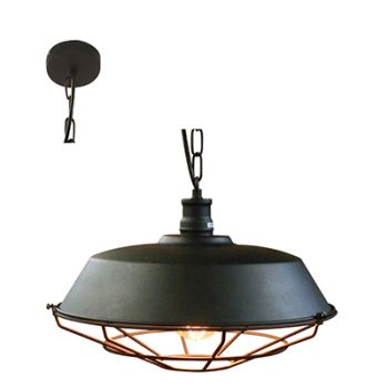 Radiant RP114 Grid Pendant 460mm E27 1x60w Black