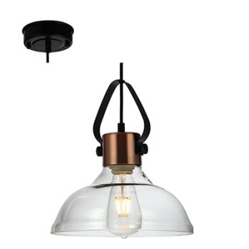 Radiant RP117a, RP117CL Pendant E27 1x40w (Multiple Colours/Finishes)