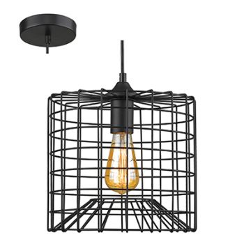 Radiant RP122 Grid Pendant Light-230V E27 1X60W Black