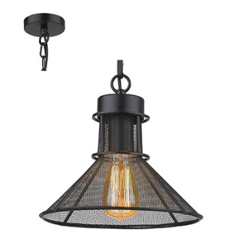 Radiant RP123 Mesh Triangle Pendant Light-230V E27 1X40W Black