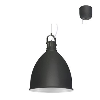 Radiant WYN-JC25-BL/W (RP141B) Pendant 230V Metal Shade 380mm Black and White