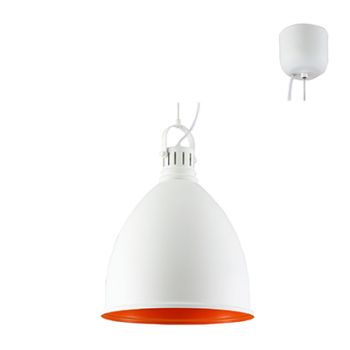 Radiant RP141OR Pendant 230V - metal shade - 380mm White and Orange