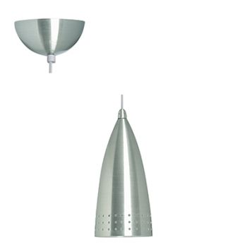 Radiant RP149 Pendant Steel 1x60W 240V - metal shade 150mm Satin Chrome