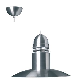 Radiant RP151 Pendant Steel E27 1X60W 240V - metal shade 420mm Satin Chrome