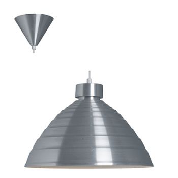 Radiant RP153 Pendant Steel E27 1X60W 240V - metal shade 360mm Satin Chrome