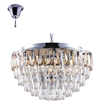 Radiant RP157 7LT Crystal Chandelier Light E14 7x40W Chrome
