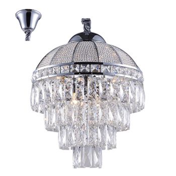 Radiant RP158 4LT Crystal Chandelier Light E14 4x40W Chrome