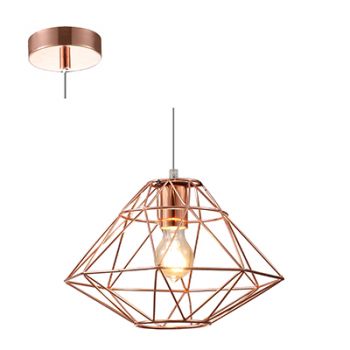 Radiant RP162 Diamond Pendant Light E27 60W Copper