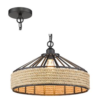 Radiant RP179 Rope Pendant E27 40W 1-Light 230V Black